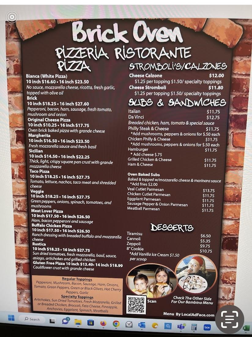 Brick Oven Pizzeria & Restaurant