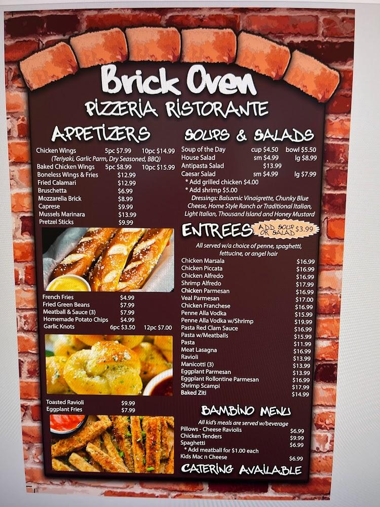 Brick Oven Pizzeria & Restaurant Menu image 3