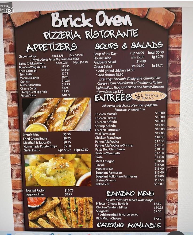 Brick Oven Pizzeria & Restaurant Menu image 4